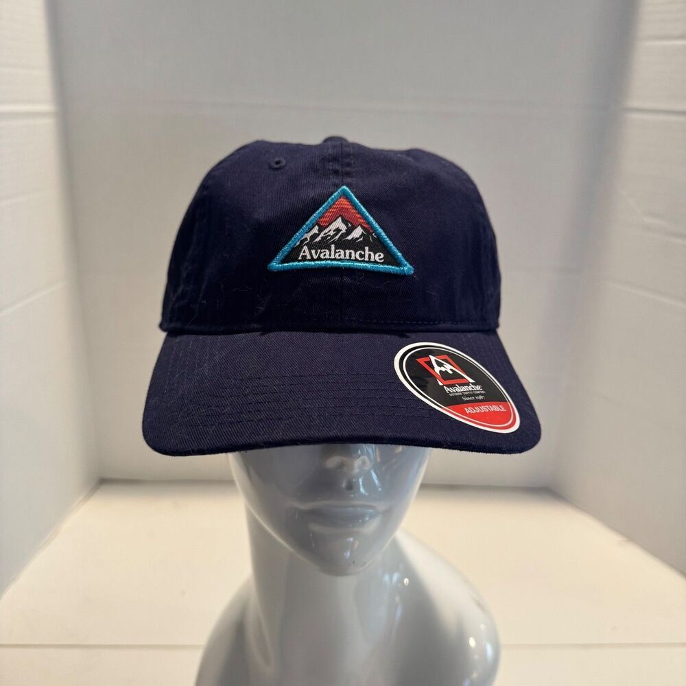 Avalanche Logo Patch Navy Baseball cap Trucker Hat Strap-Back New